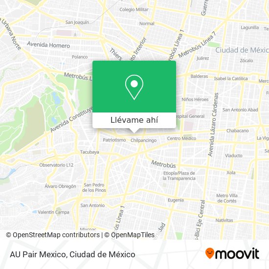 Mapa de AU Pair Mexico