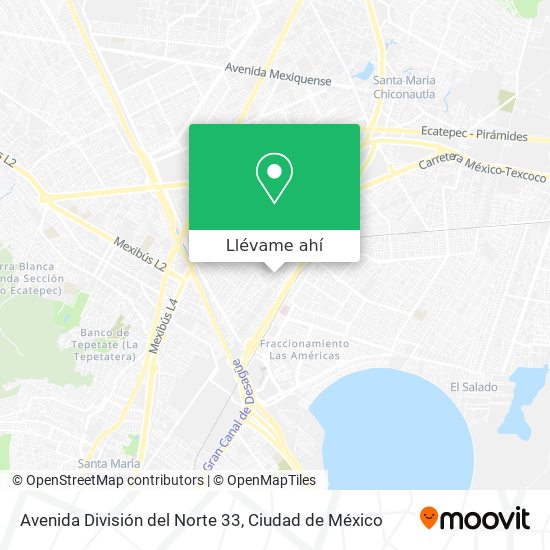 Cómo llegar a Avenida División del Norte 33 en Coacalco De Berriozábal en  Autobús o Metro?