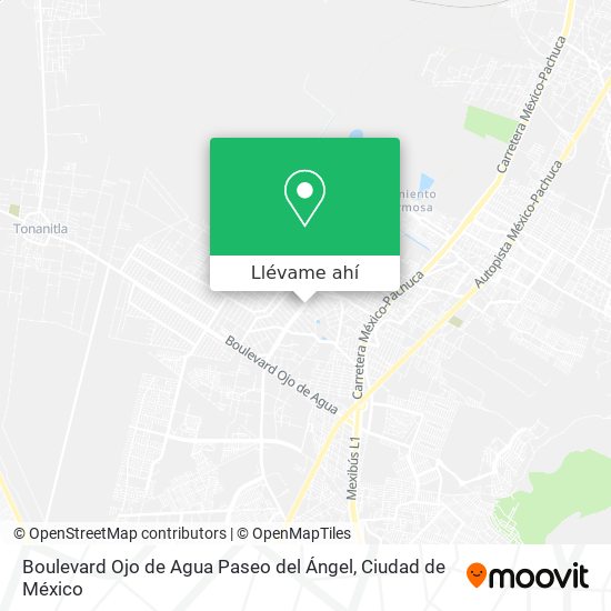 Mapa de Boulevard Ojo de Agua Paseo del Ángel