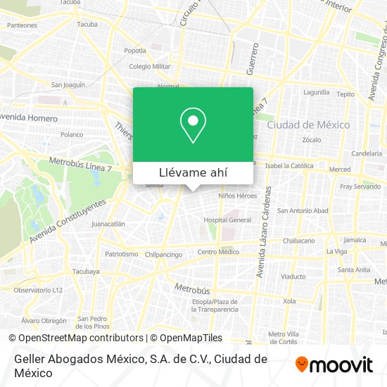 Mapa de Geller Abogados México, S.A. de C.V.