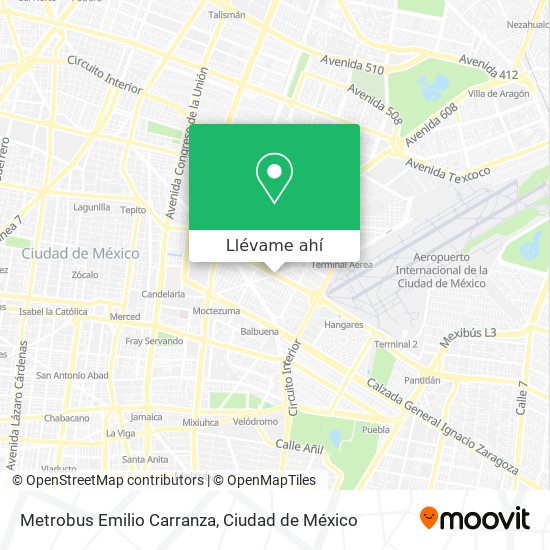 Mapa de Metrobus Emilio Carranza