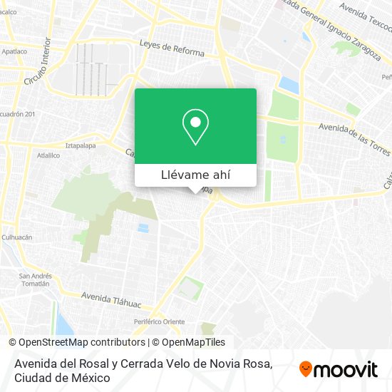 Mapa de Avenida del Rosal y Cerrada Velo de Novia Rosa