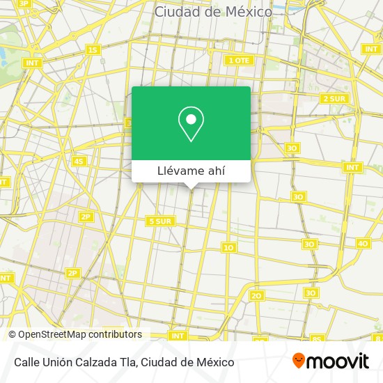 Mapa de Calle Unión Calzada Tla