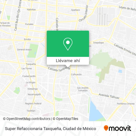 Mapa de Super Refaccionaria Taxqueña