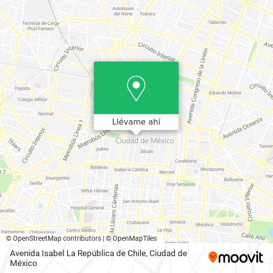 Mapa de Avenida Isabel La República de Chile