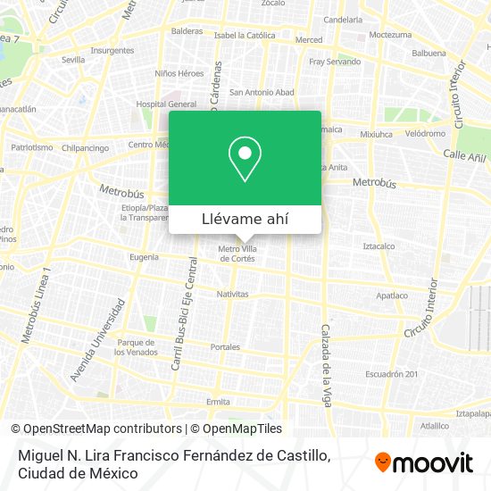 Mapa de Miguel N. Lira Francisco Fernández de Castillo