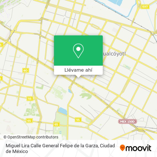 Mapa de Miguel Lira Calle General Felipe de la Garza