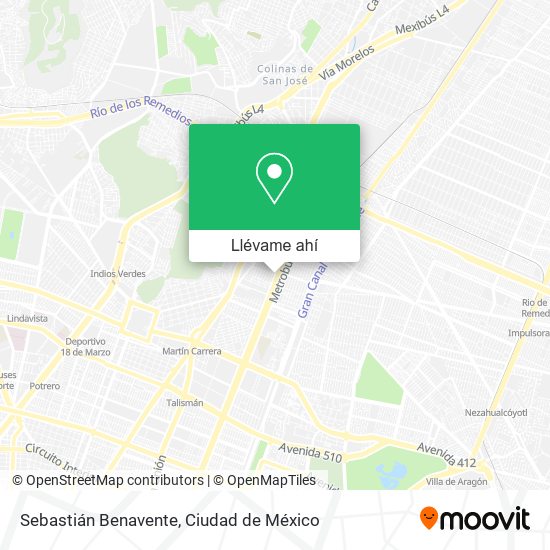 Mapa de Sebastián Benavente