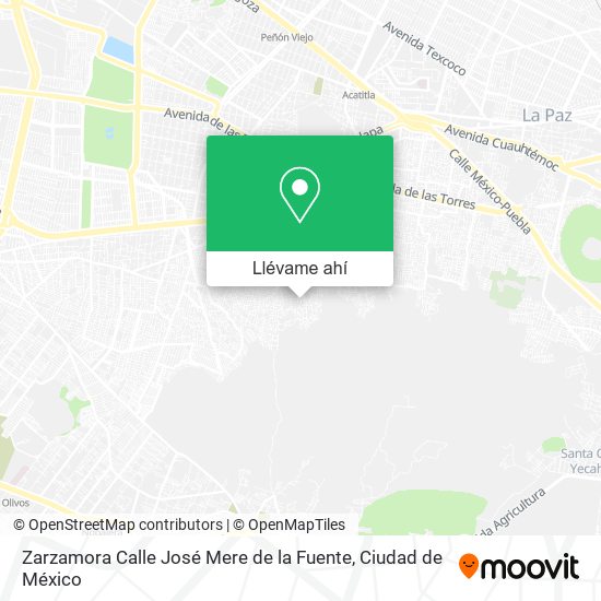 Mapa de Zarzamora Calle José Mere de la Fuente