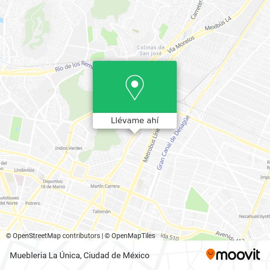 Mapa de Muebleria La Única