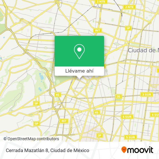 Mapa de Cerrada Mazatlán 8