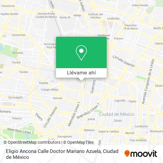 Mapa de Eligio Ancona Calle Doctor Mariano Azuela