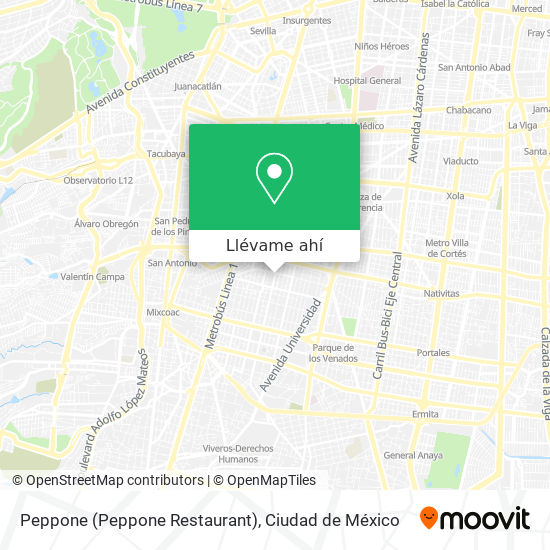 Mapa de Peppone (Peppone Restaurant)