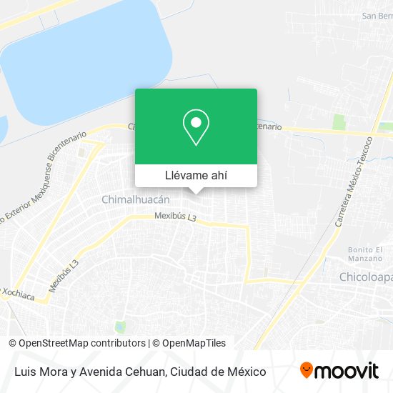 Mapa de Luis Mora y Avenida Cehuan