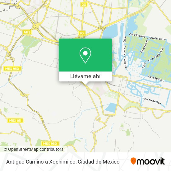 Mapa de Antiguo Camino a Xochimilco
