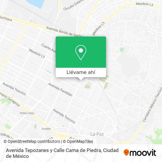 Mapa de Avenida Tepozanes y Calle Cama de Piedra