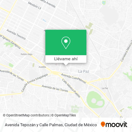 Mapa de Avenida Tepozán y Calle Palmas