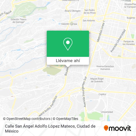 Mapa de Calle San Ángel Adolfo López Mateos