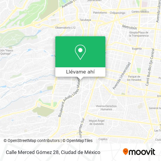 Mapa de Calle Merced Gómez 28