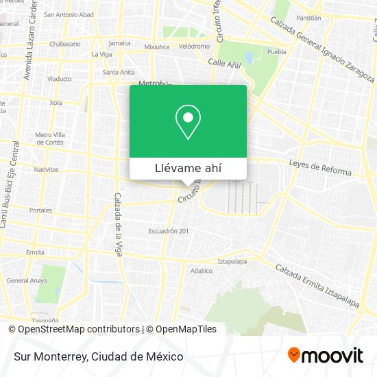 Mapa de Sur Monterrey