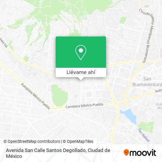 Mapa de Avenida San Calle Santos Degollado