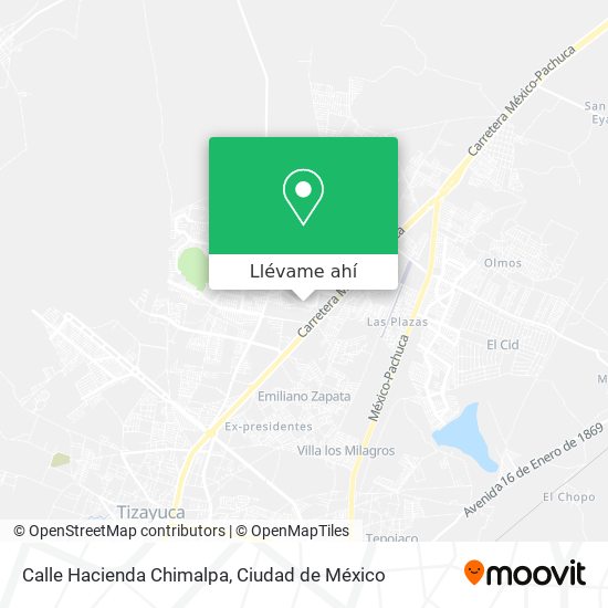 Mapa de Calle Hacienda Chimalpa