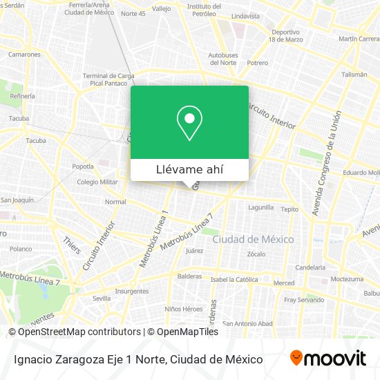 Mapa de Ignacio Zaragoza Eje 1 Norte