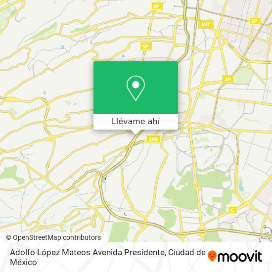 Mapa de Adolfo López Mateos Avenida Presidente