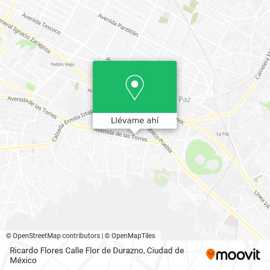 Mapa de Ricardo Flores Calle Flor de Durazno