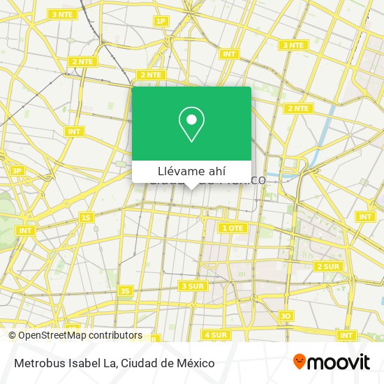 Mapa de Metrobus Isabel La