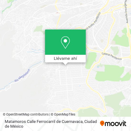 Mapa de Matamoros Calle Ferrocarril de Cuernavaca