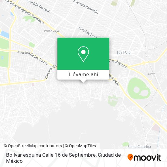 Mapa de Bolívar esquina Calle 16 de Septiembre