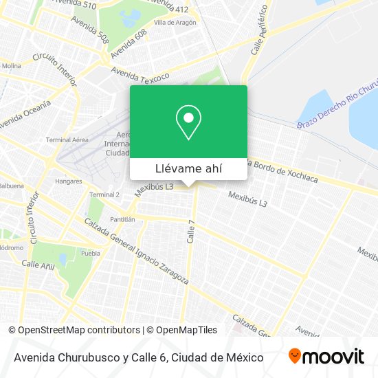 Mapa de Avenida Churubusco y Calle 6