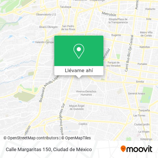Mapa de Calle Margaritas 150