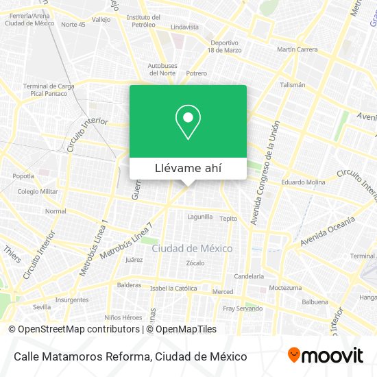 Mapa de Calle Matamoros Reforma