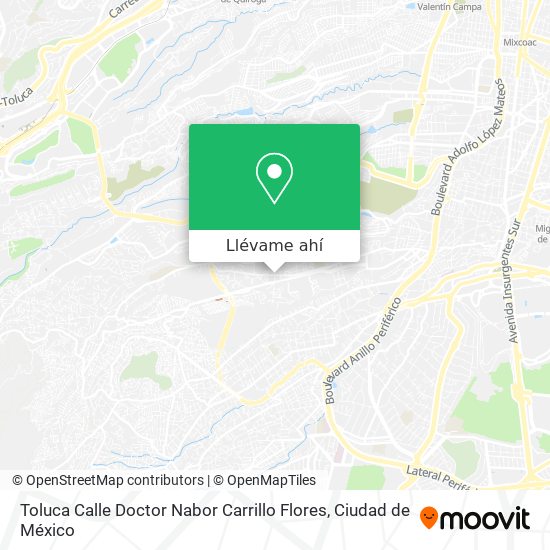 Mapa de Toluca Calle Doctor Nabor Carrillo Flores