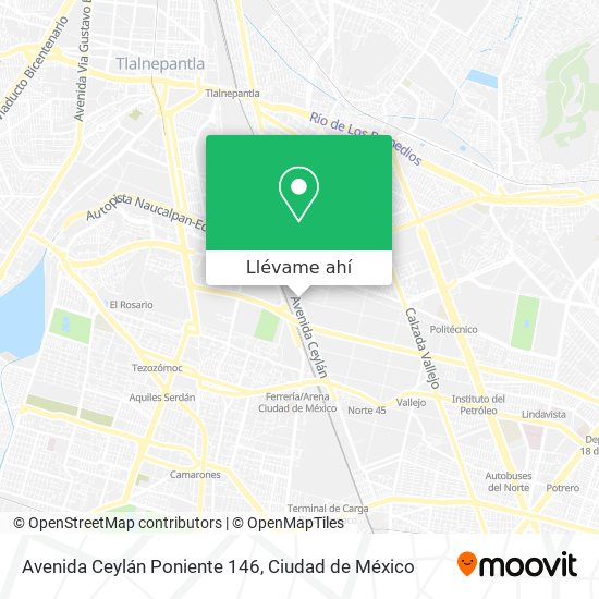 Mapa de Avenida Ceylán Poniente 146