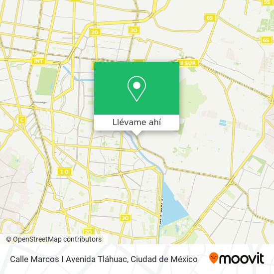 Mapa de Calle Marcos I Avenida Tláhuac
