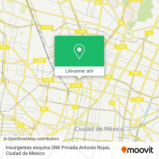 Mapa de Insurgentes esquina 3RA Privada Antonio Rojas