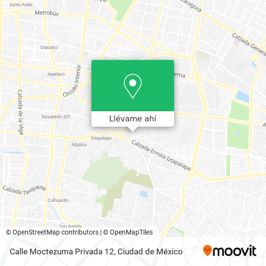 Mapa de Calle Moctezuma Privada 12