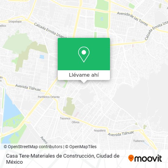 Mapa de Casa Tere-Materiales de Construcción