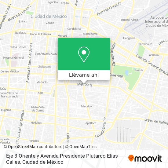 Mapa de Eje 3 Oriente y Avenida Presidente Plutarco Elías Calles