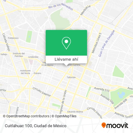 Mapa de Cuitláhuac 100