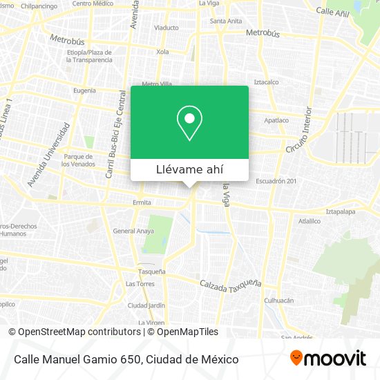 Mapa de Calle Manuel Gamio 650