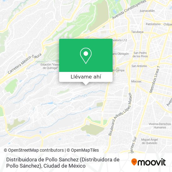 Mapa de Distribuidora de Pollo Sanchez