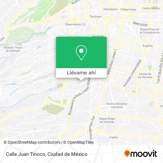 Mapa de Calle Juan Tinoco