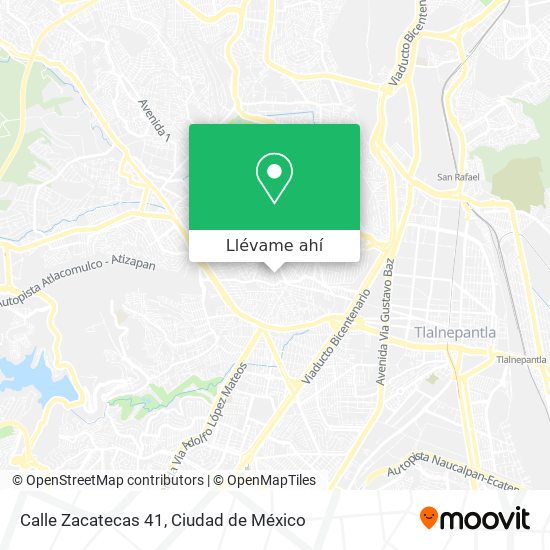 Mapa de Calle Zacatecas 41