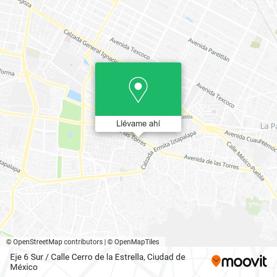 Mapa de Eje 6 Sur / Calle Cerro de la Estrella