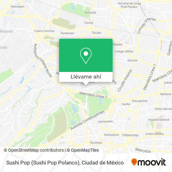 Mapa de Sushi Pop (Sushi Pop Polanco)