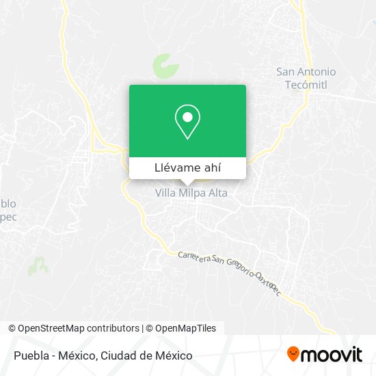 Mapa de Puebla - México